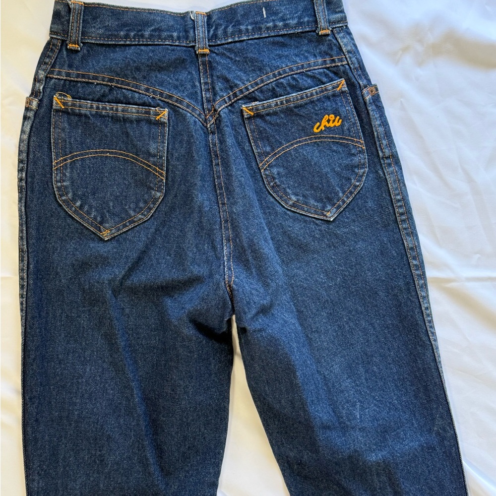 Blue Denim Jeans with Embroidered Logo